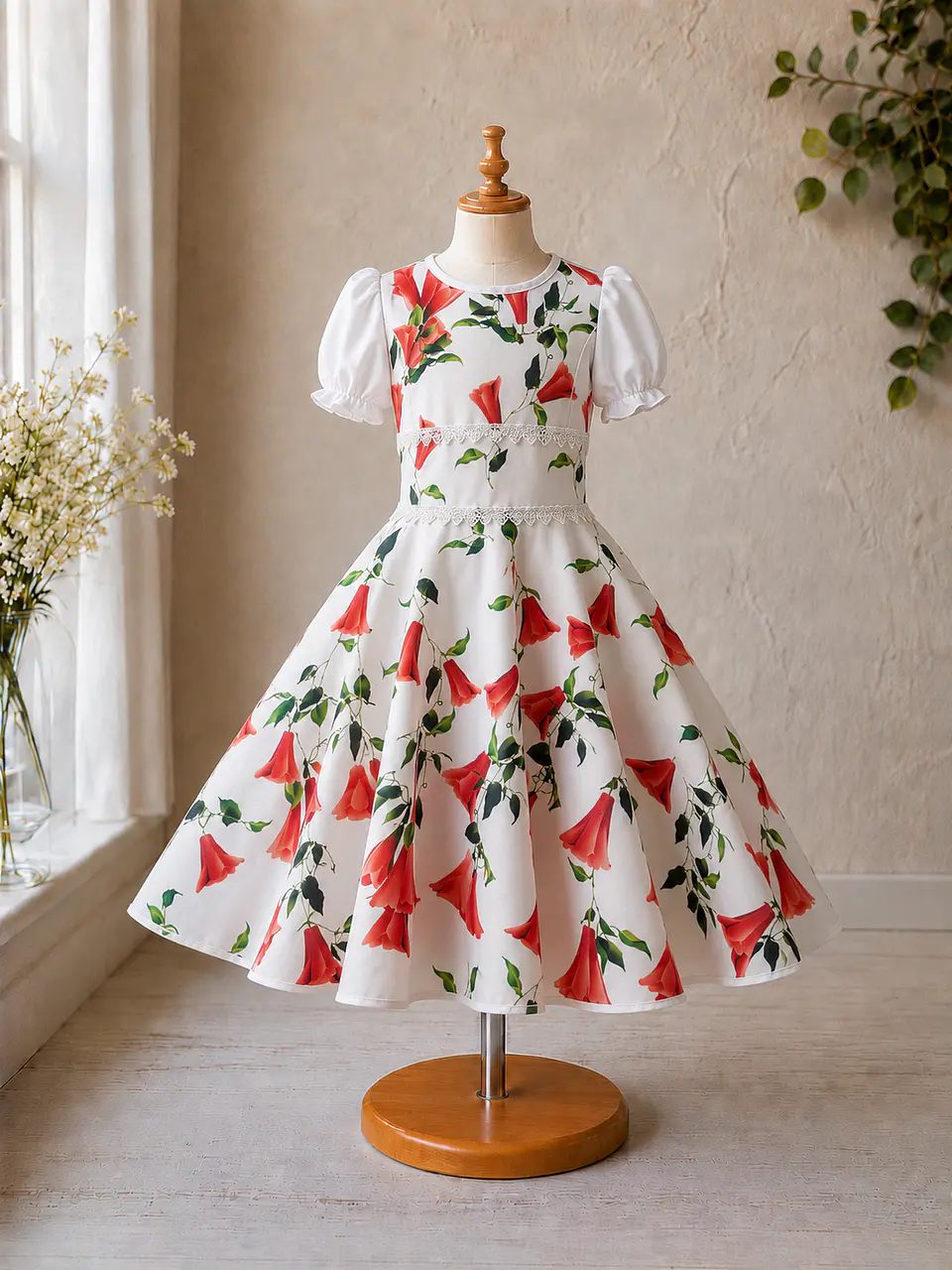 Vestido Infantil de Copihues 2
