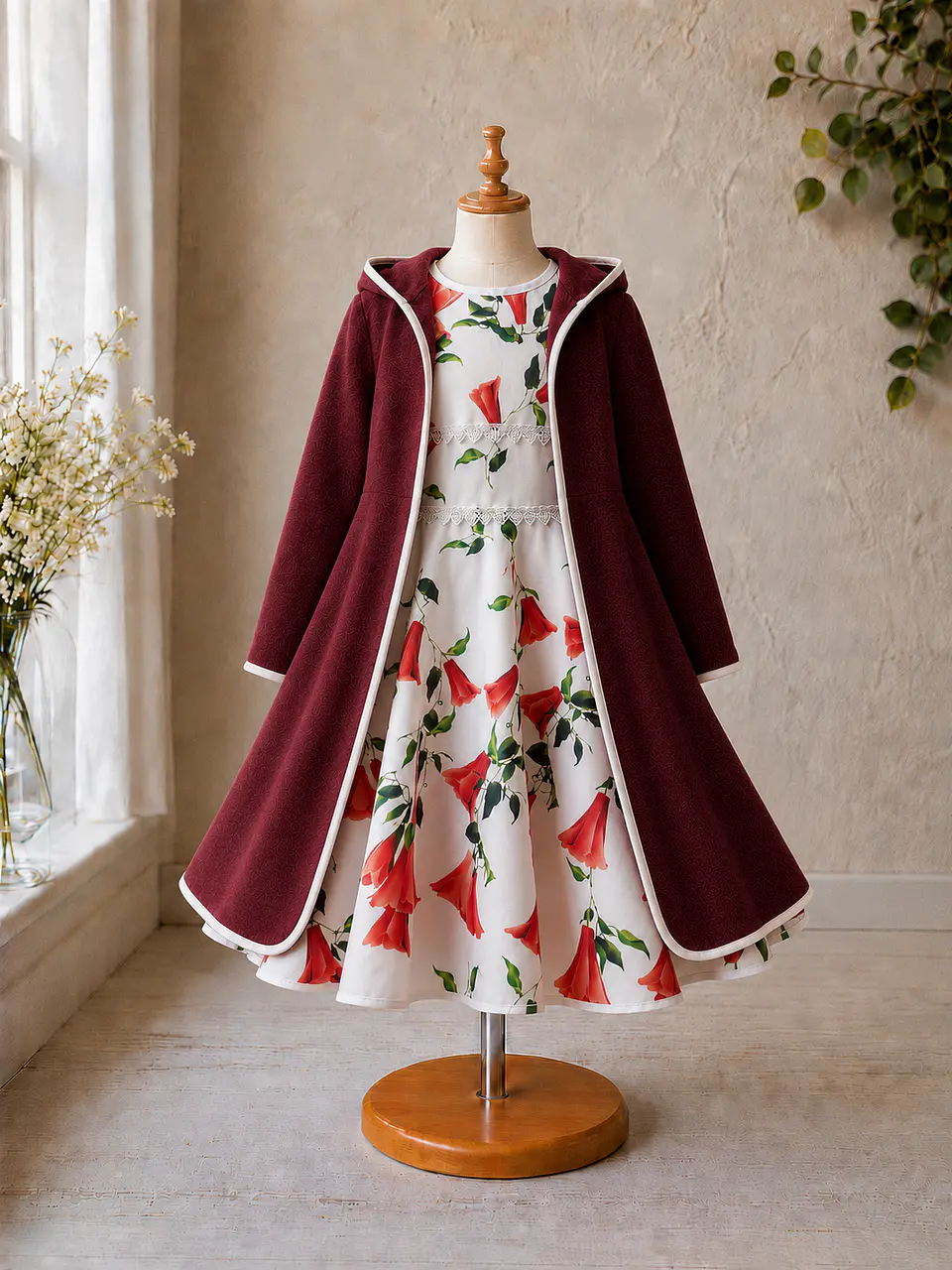 Vestido Infantil de Copihues 6