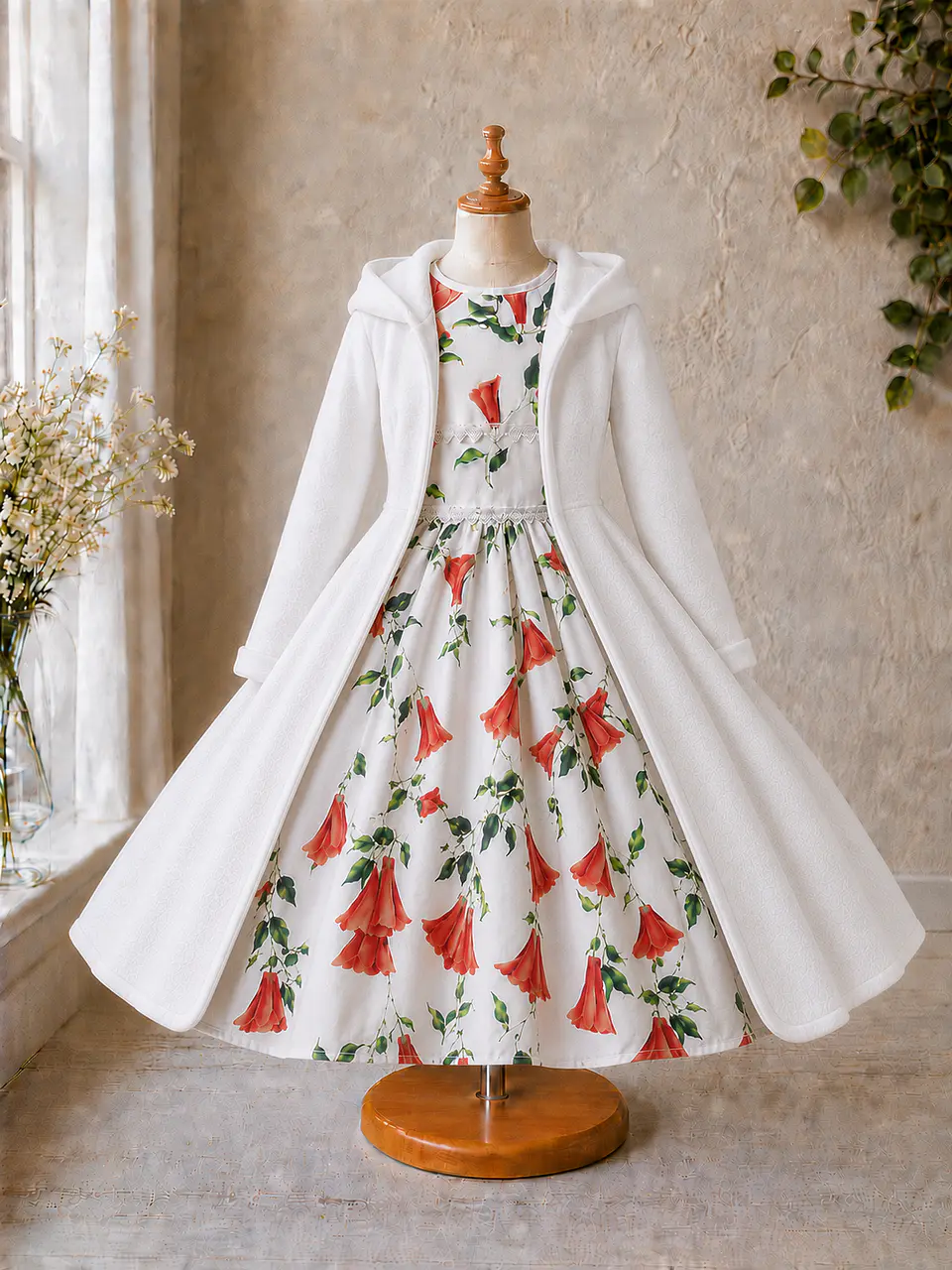 Vestido Infantil de Copihues 7