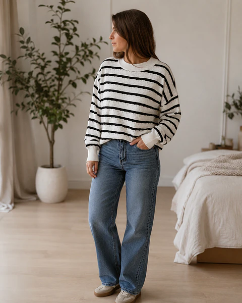 Sweater Tejido Rayado