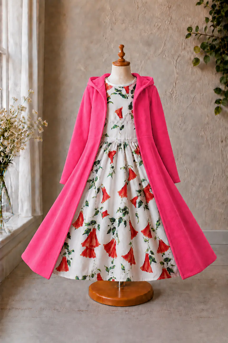 Vestido Infantil de Copihues 5