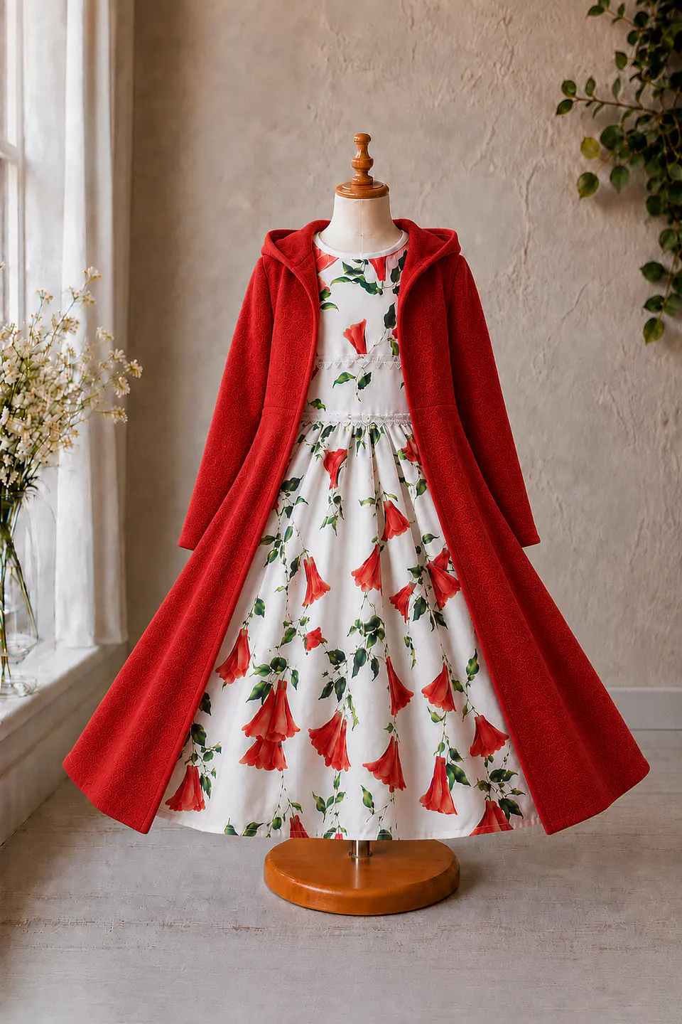 Vestido Infantil de Copihues 6