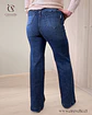 Jeans Bootcut Elasticado Azul Oscuro - Miniatura 2