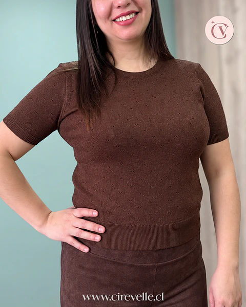 Polera Tejida Manga Corta