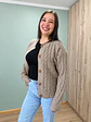 Cardigan Trenzado Taupe - Miniatura 3
