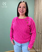 Sweater Trenzado Fucsia - Miniatura 1