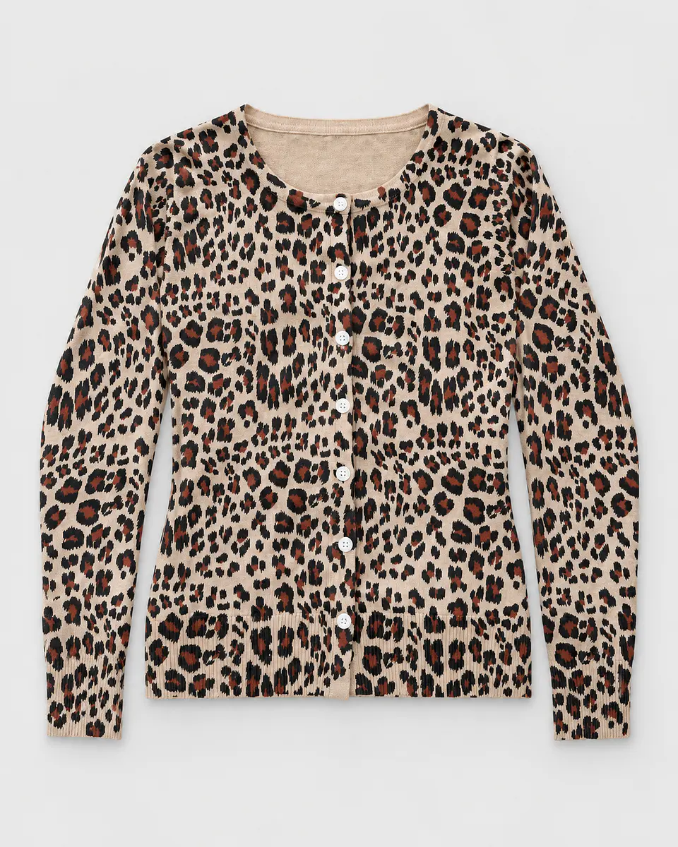 Cardigan Animal Prin 2