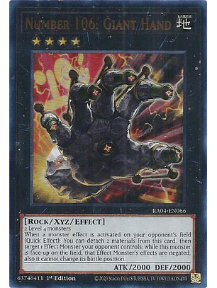 NUMBER 106: GIANT HAND RA04-EN066 ULTRA RARE