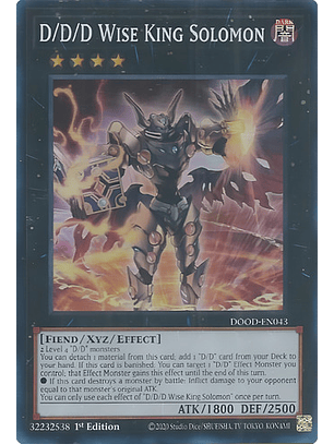 D/D/D WISE KING SOLOMON DOOD-EN043 SUPER RARE