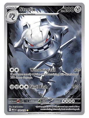 Pokemon Tcg Steelix Ilustration Rare 150/132 Me01 Meg