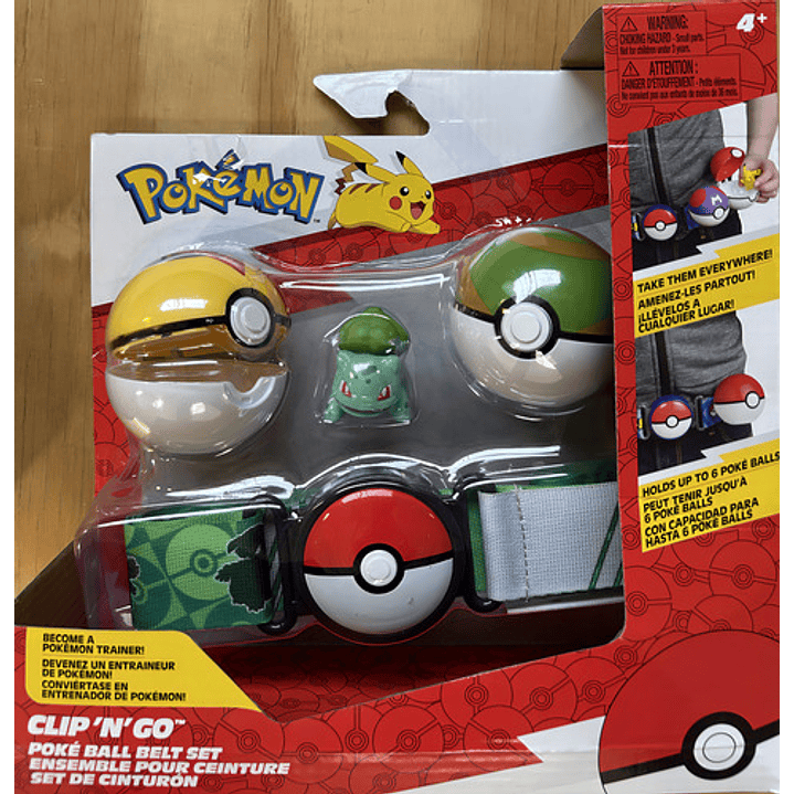 POKEMON CINTURÓN DE POKEBOLA BULBASAUR CLIP N GO 4