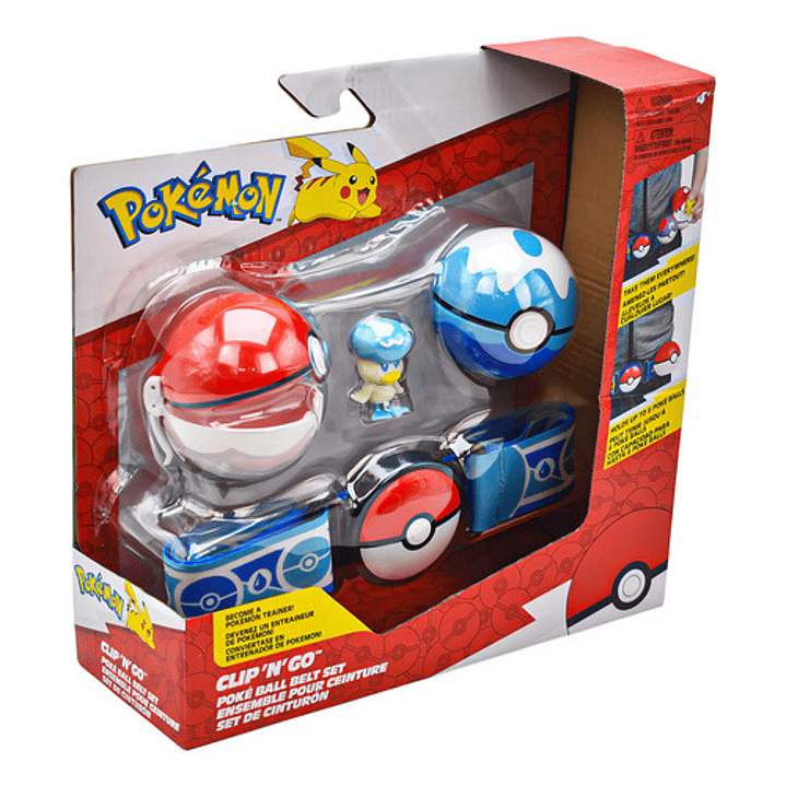 POKEMON CINTURÓN DE POKEBOLA QUAXLY CLIP N GO 7