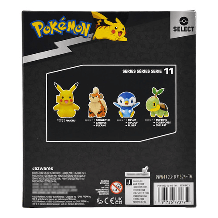 PIKACHU POKEMON SELECT FIGURA DE VINILO 10CM SERIE 11 JAZWARES 6