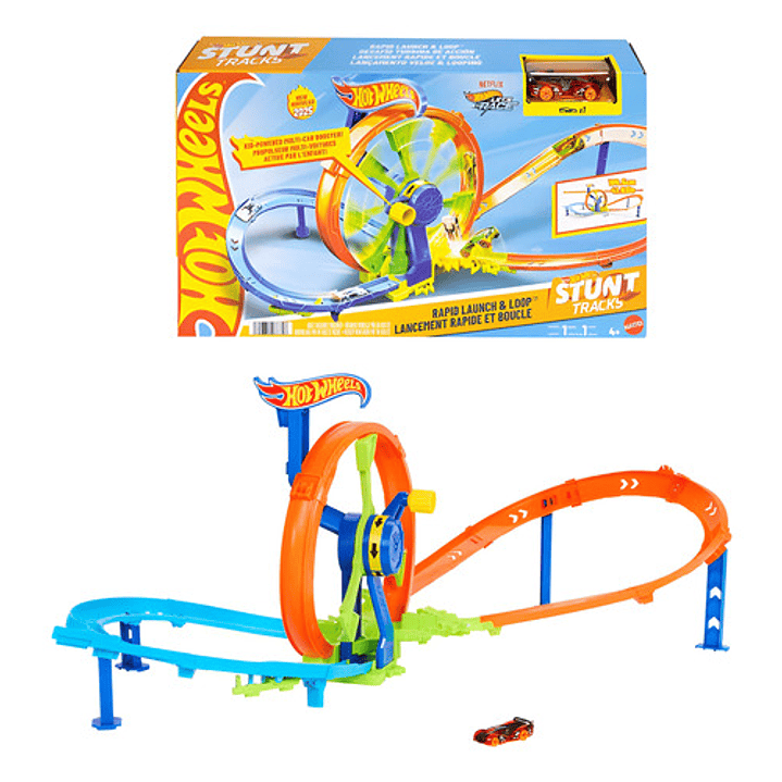 Hot Wheels Stunt Tracks Pista Desafio Turbina De Accion 1