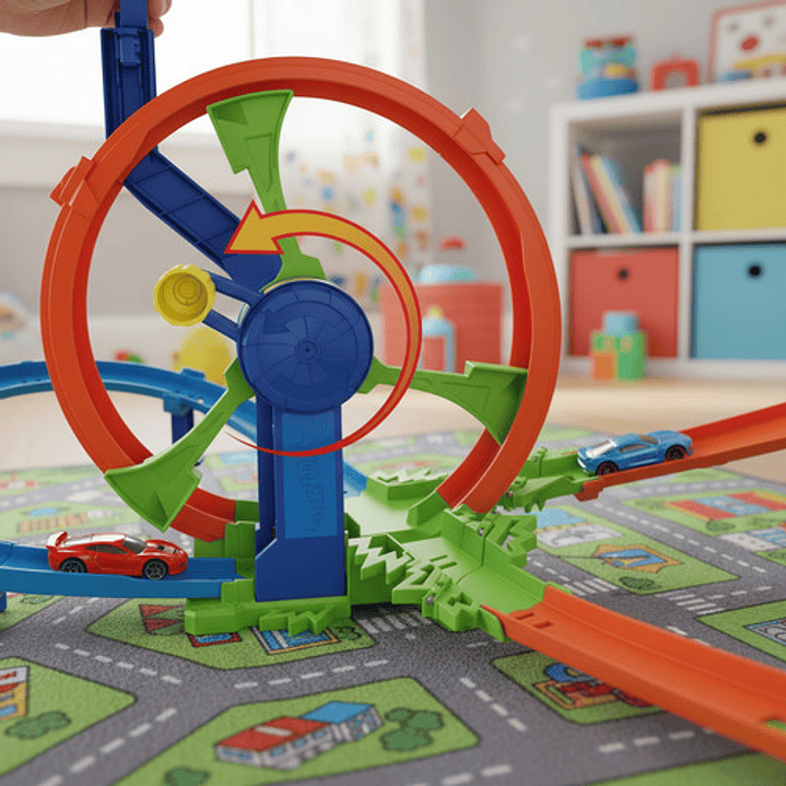 Hot Wheels Stunt Tracks Pista Desafio Turbina De Accion 3