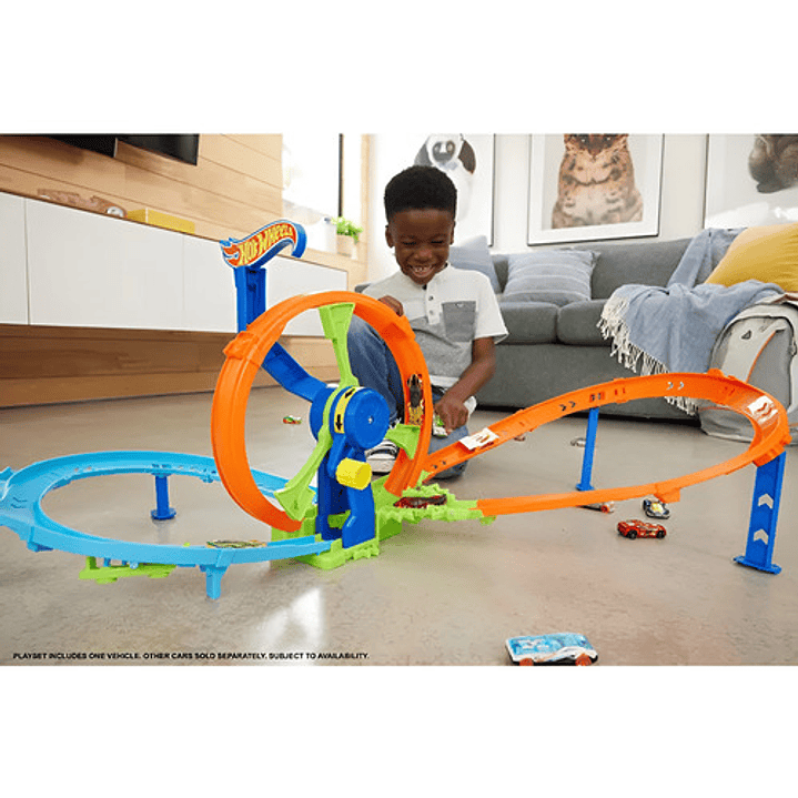 Hot Wheels Stunt Tracks Pista Desafio Turbina De Accion 10