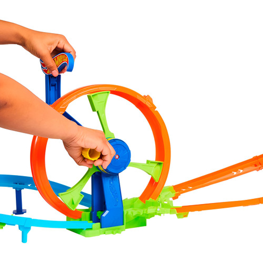 Hot Wheels Stunt Tracks Pista Desafio Turbina De Accion 11