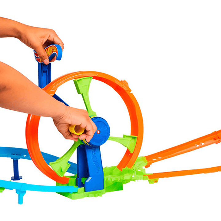 Hot Wheels Stunt Tracks Pista Desafio Turbina De Accion 11