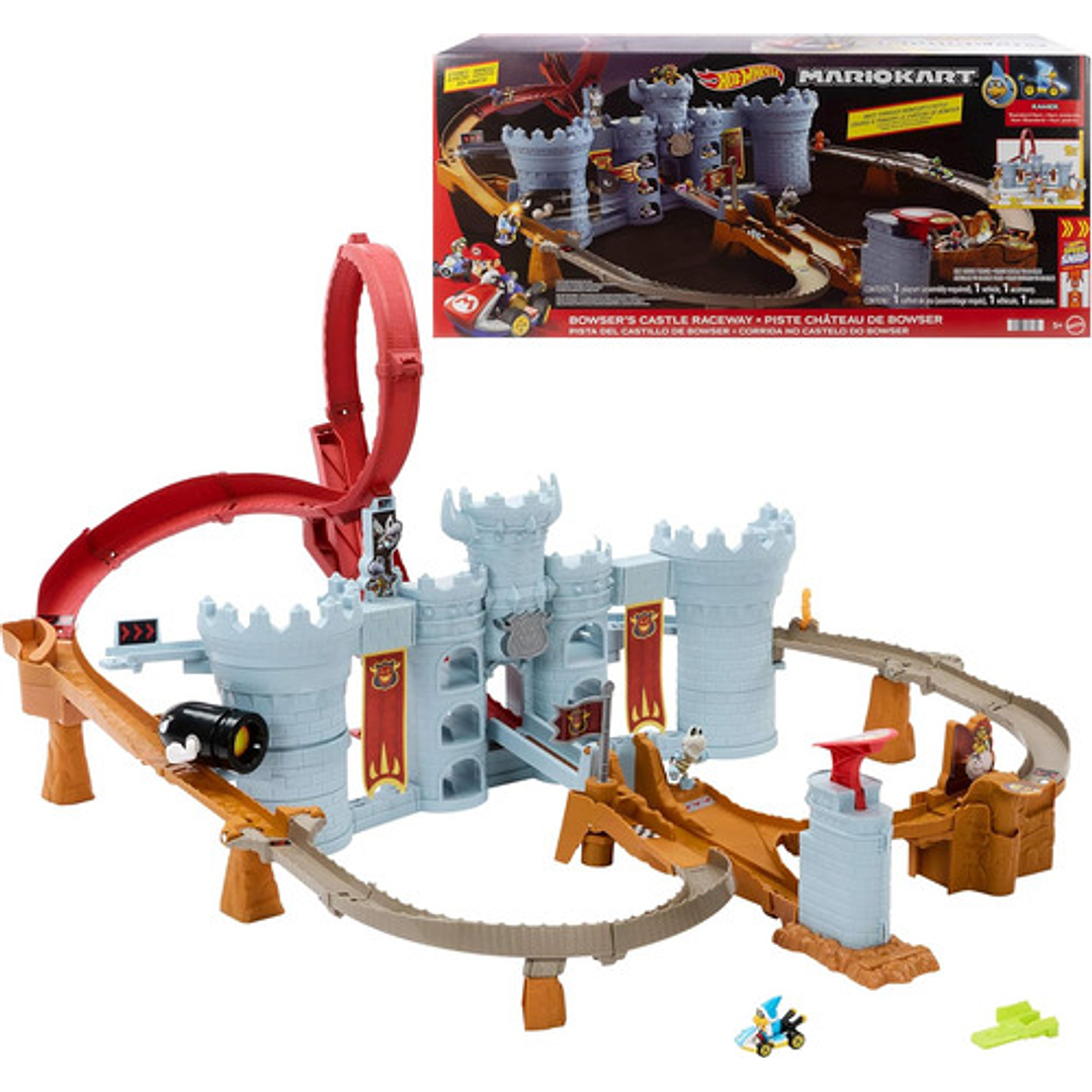 HOT WHEELS MARIO KART PISTA CASTILLO DE BOWSER RACEWAY 3