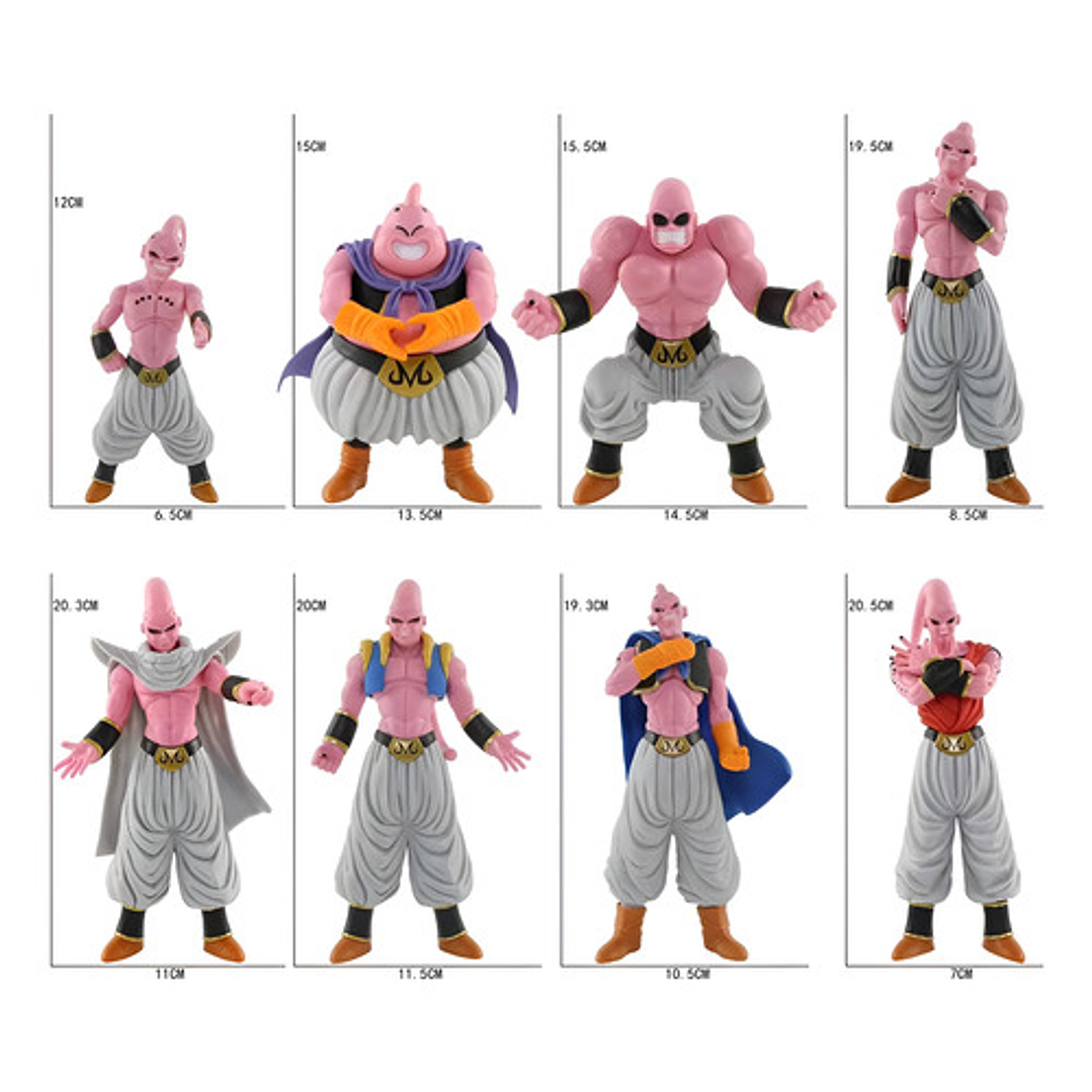 Dragon Ball Z Set Majin Buu 8 Figuras 20cm Colección Anime 6