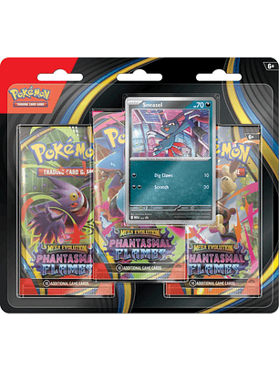 POKEMON TCG PHANTASMAL FLAMES 3 PACK BLISTER SNEASEL ESPAÑOL