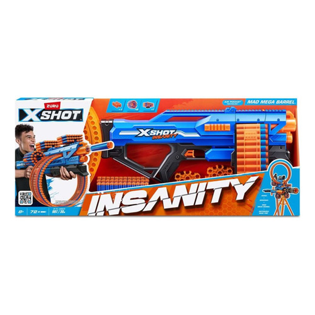 X-SHOT INSANITY MAD MEGA BARREL 72 DARDOS 2