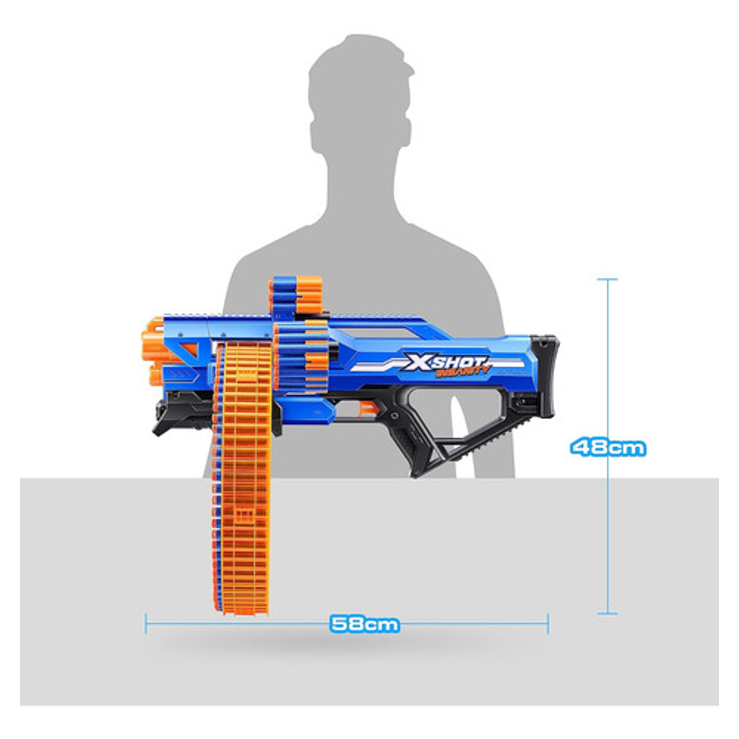 X-SHOT INSANITY MAD MEGA BARREL 72 DARDOS 7