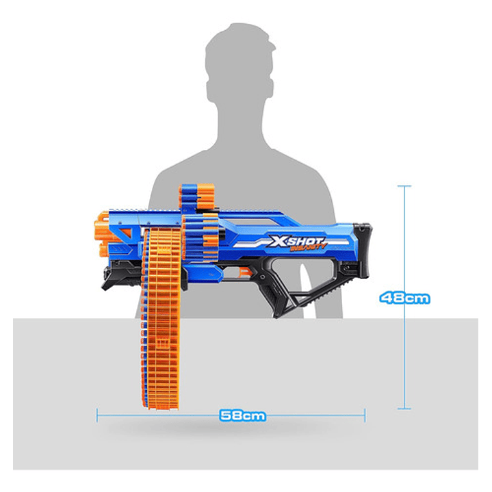 X-SHOT INSANITY MAD MEGA BARREL 72 DARDOS 7