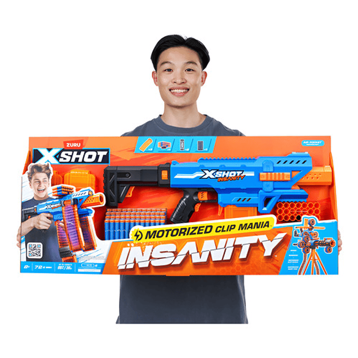 X-SHOT INSANITY MOTORIZED CLIP MANIA 72 DARDOS 3