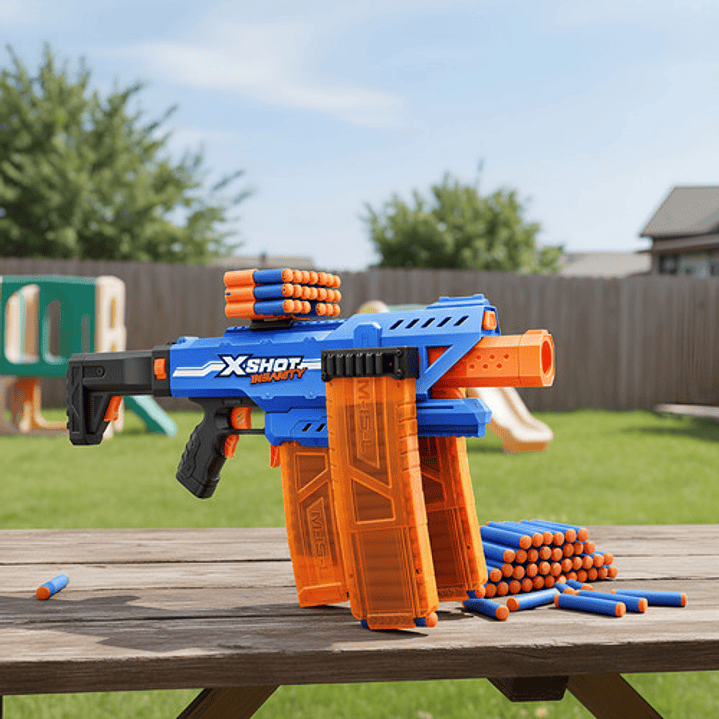 X-SHOT INSANITY MOTORIZED CLIP MANIA 72 DARDOS 4