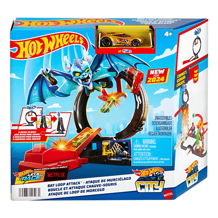 HOT WHEELS CITY PISTA ATAQUE DE MURCIÉLAGO 2