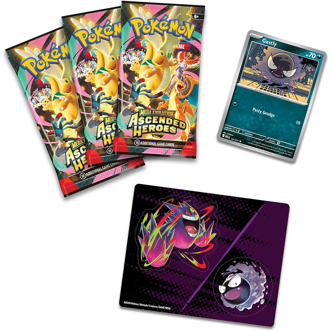POKEMON TCG MEGA EVOLUTION ASCENDED HEROES TECH STICKER COLLECTION GASTLY 3
