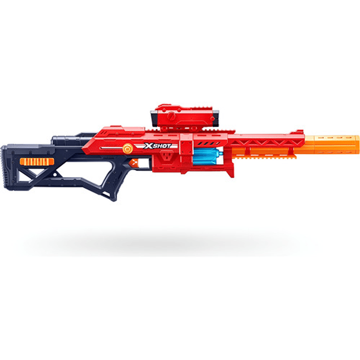 Zuru X-shot Excel Ranger X8 Lanzador De Dardos 24 Dardos Pistola De Juguete - Pistola De Dardos - Lanzador De Dardos De Largo Alcance 27m Rojo 9