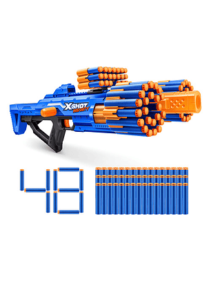 Zuru X-shot Insanity Berzerko Lanzador De Dardos + 48 Dardos Azul