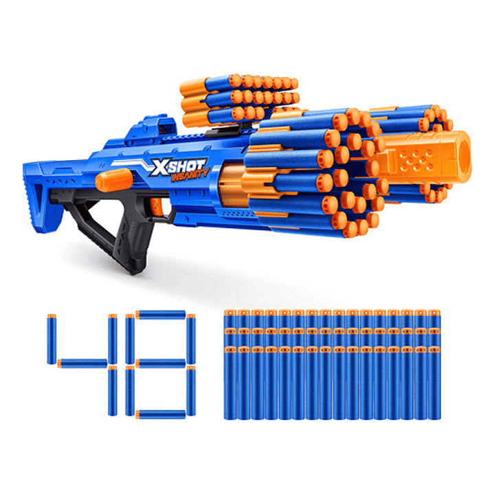 Zuru X-shot Insanity Berzerko Lanzador De Dardos + 48 Dardos Azul 1
