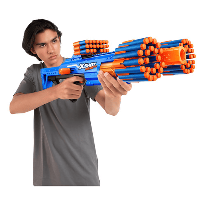 Zuru X-shot Insanity Berzerko Lanzador De Dardos + 48 Dardos Azul 5