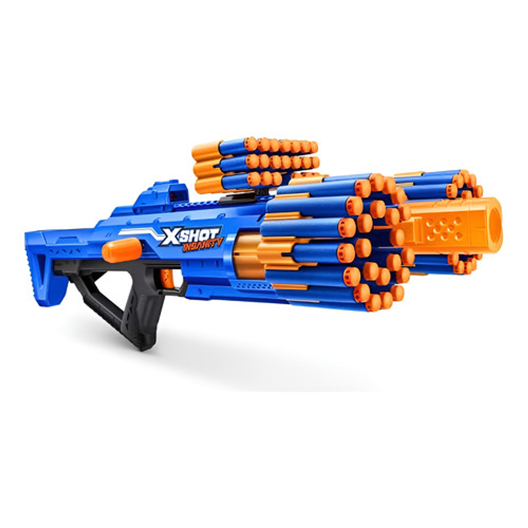 Zuru X-shot Insanity Berzerko Lanzador De Dardos + 48 Dardos Azul 7