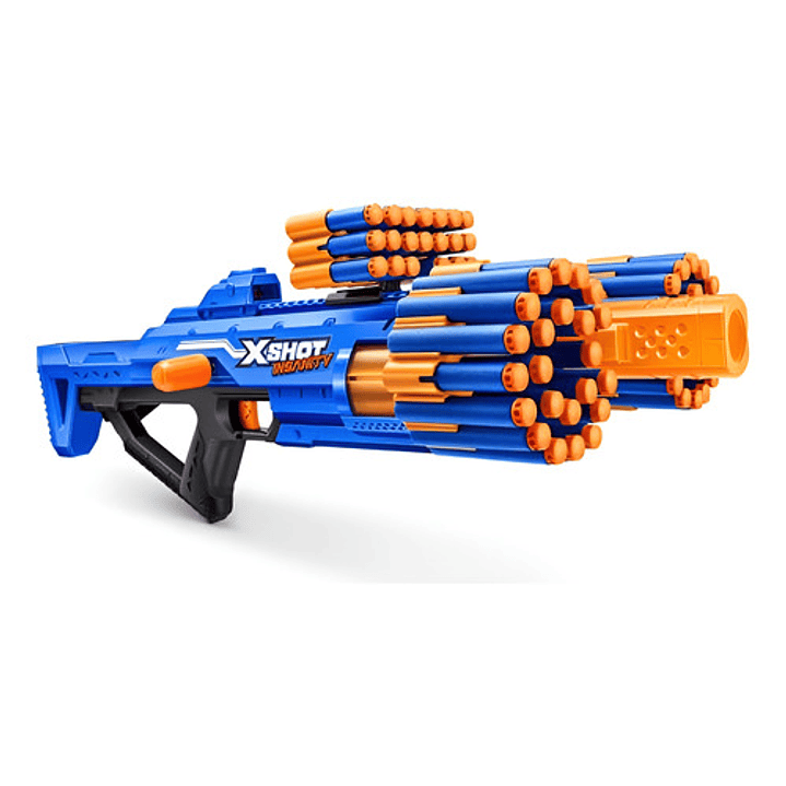 Zuru X-shot Insanity Berzerko Lanzador De Dardos + 48 Dardos Azul 7