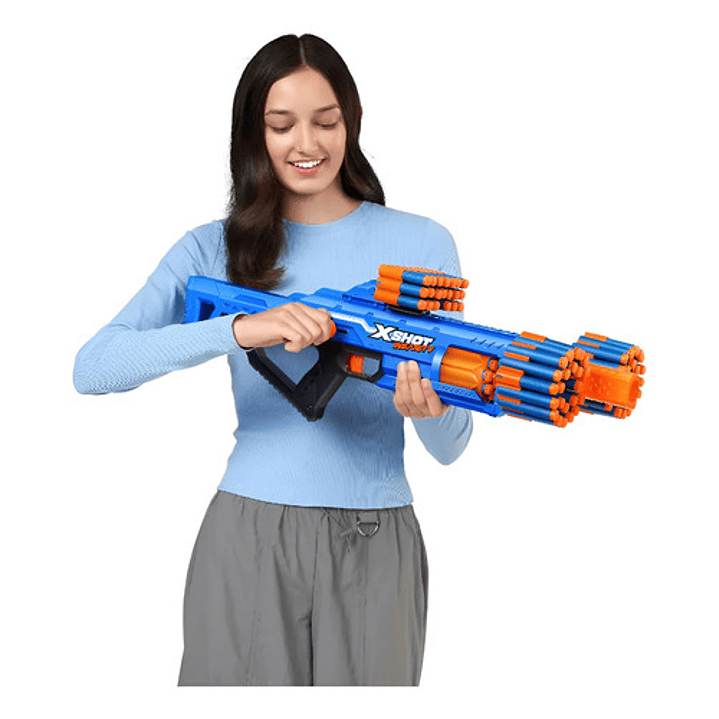 Zuru X-shot Insanity Berzerko Lanzador De Dardos + 48 Dardos Azul 8