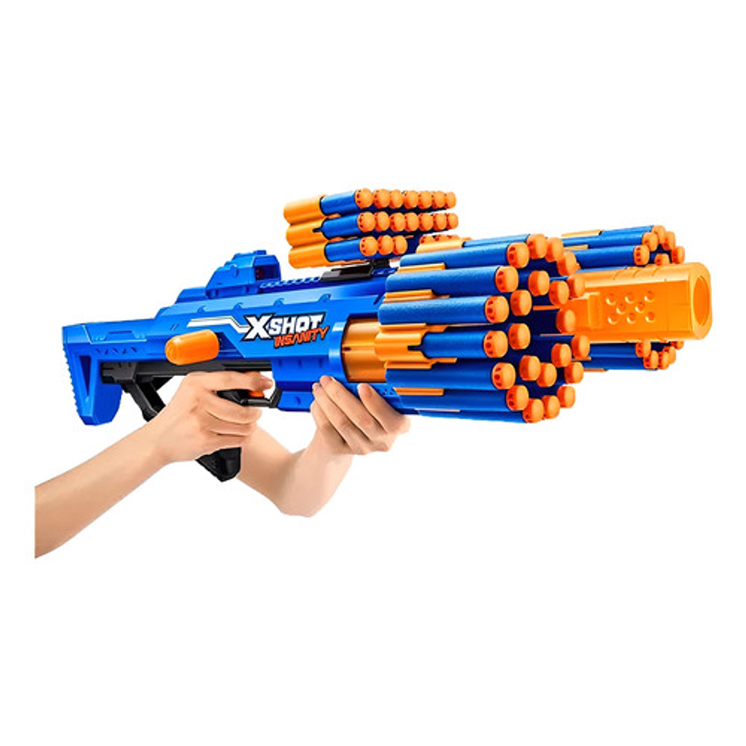 Zuru X-shot Insanity Berzerko Lanzador De Dardos + 48 Dardos Azul 9