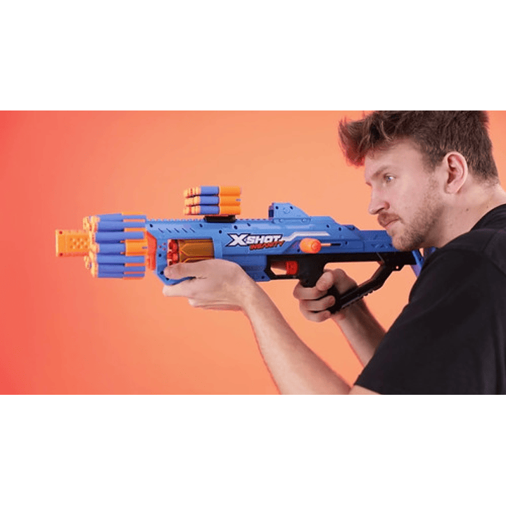 Zuru X-shot Insanity Berzerko Lanzador De Dardos + 48 Dardos Azul 10