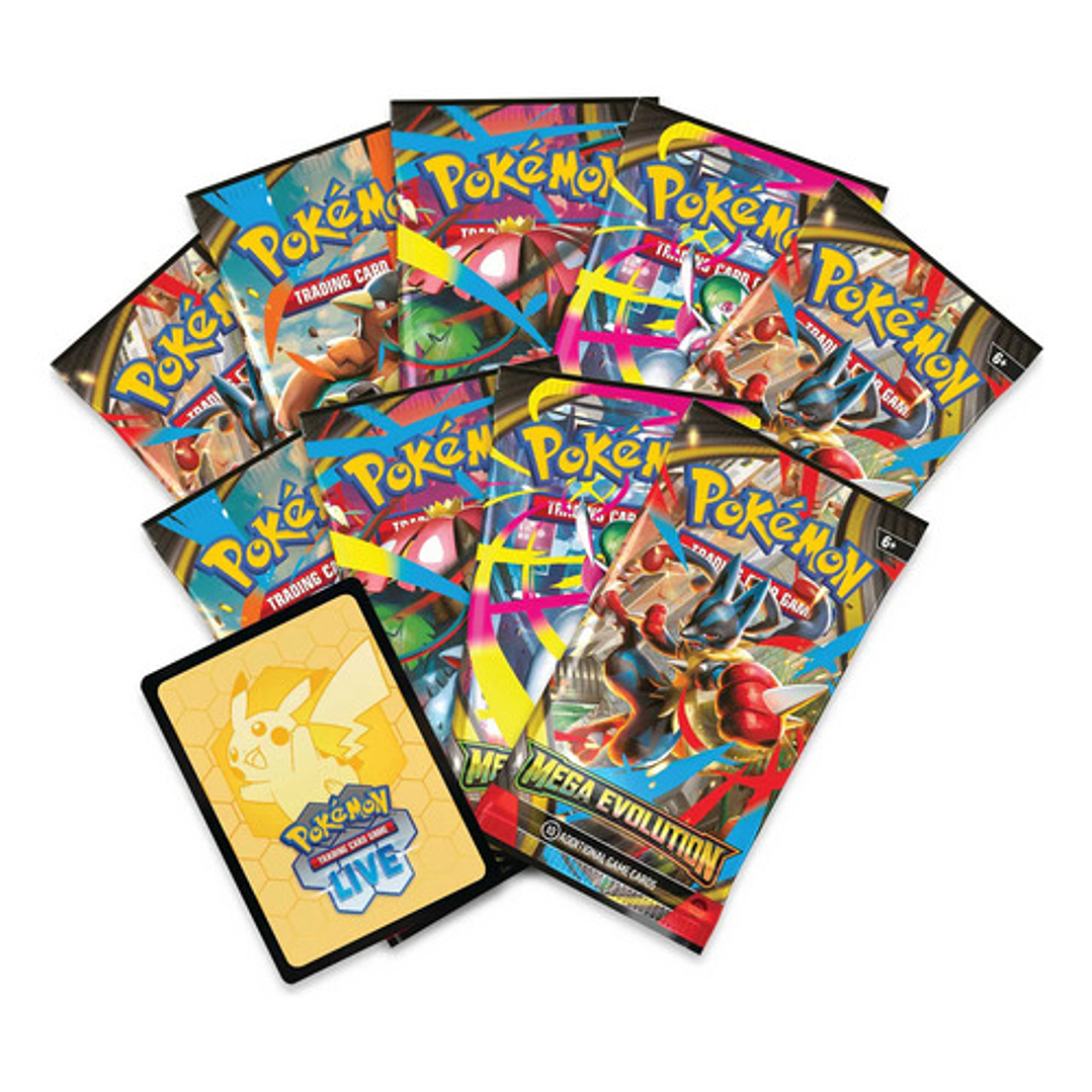 POKEMON TCG MEGA EVOLUTION ELITE TRAINER BOX MEGA LUCARIO ESPAÑOL  5