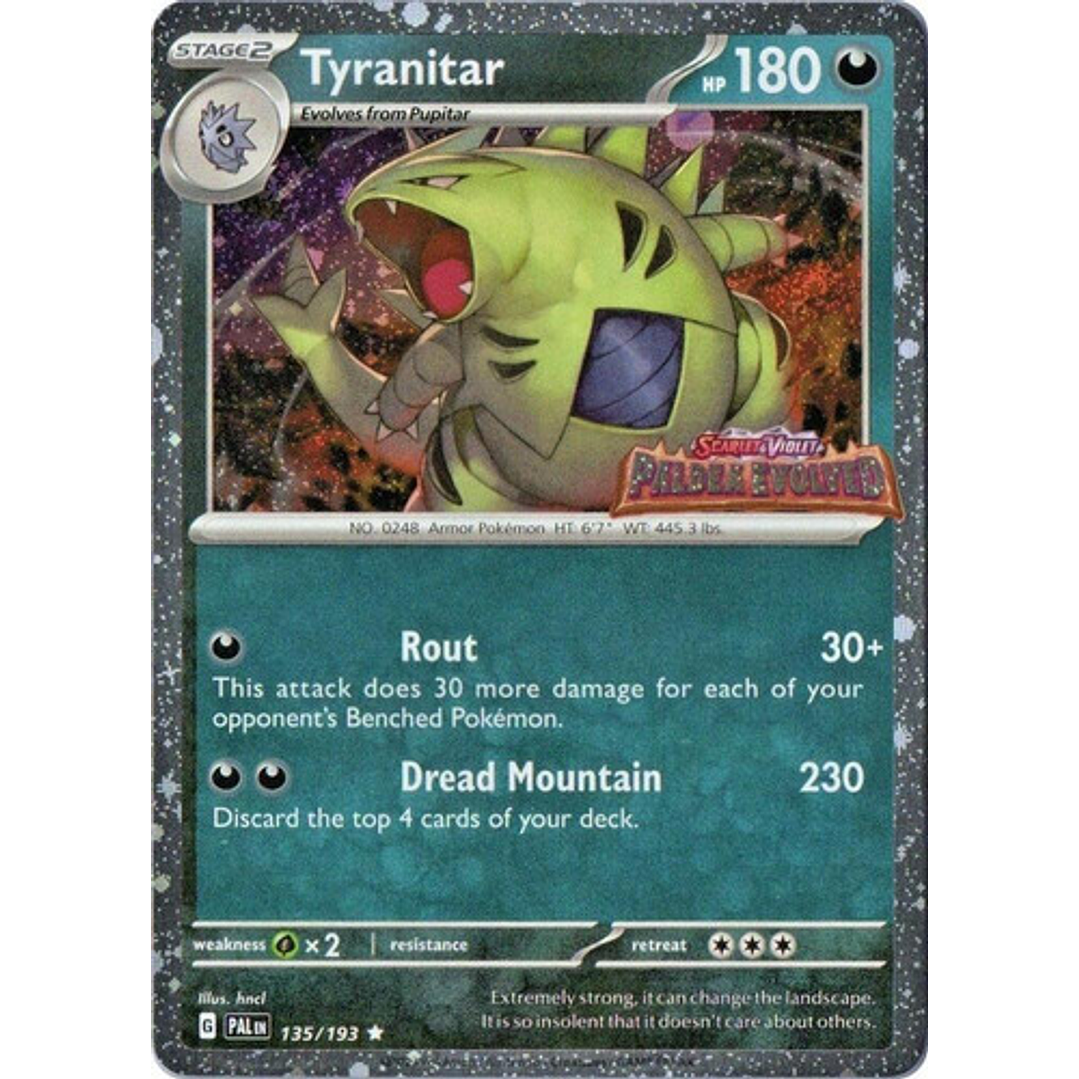 TYRANITAR 135/193 PALDEA EVOLVED PAL PROMO CARD 1