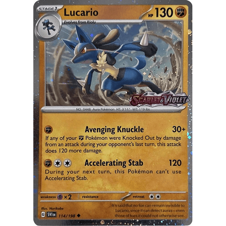 LUCARIO 114/198 SCARLET & VIOLET SVI PROMO CARD 1