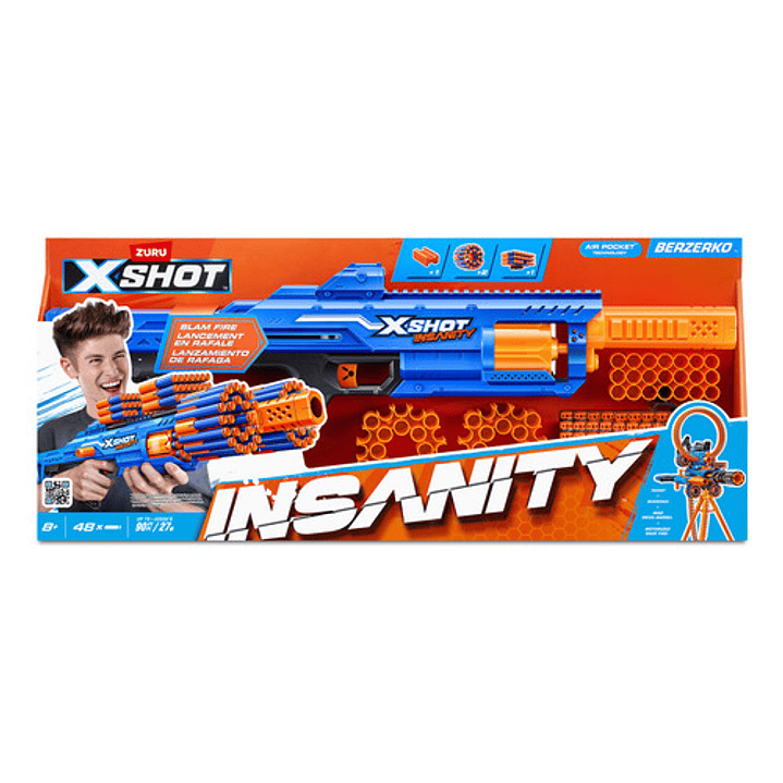 Pistola X-shot Insanity Berzerko 48 Dardos Azul 1