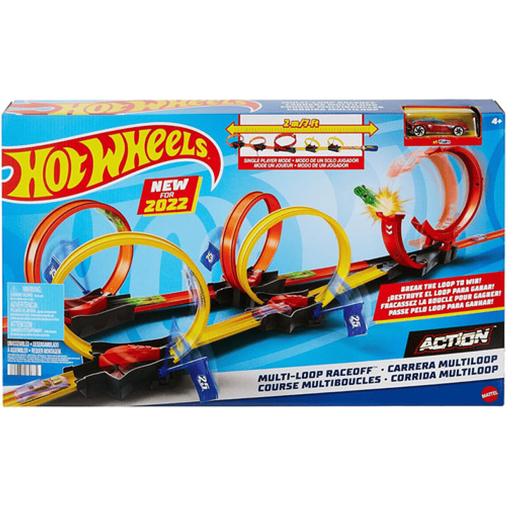 HOT WHEELS ACTION PISTA COMPETENCIA MULTILOOP CARRERA MULTILOOP RACE OFF 2