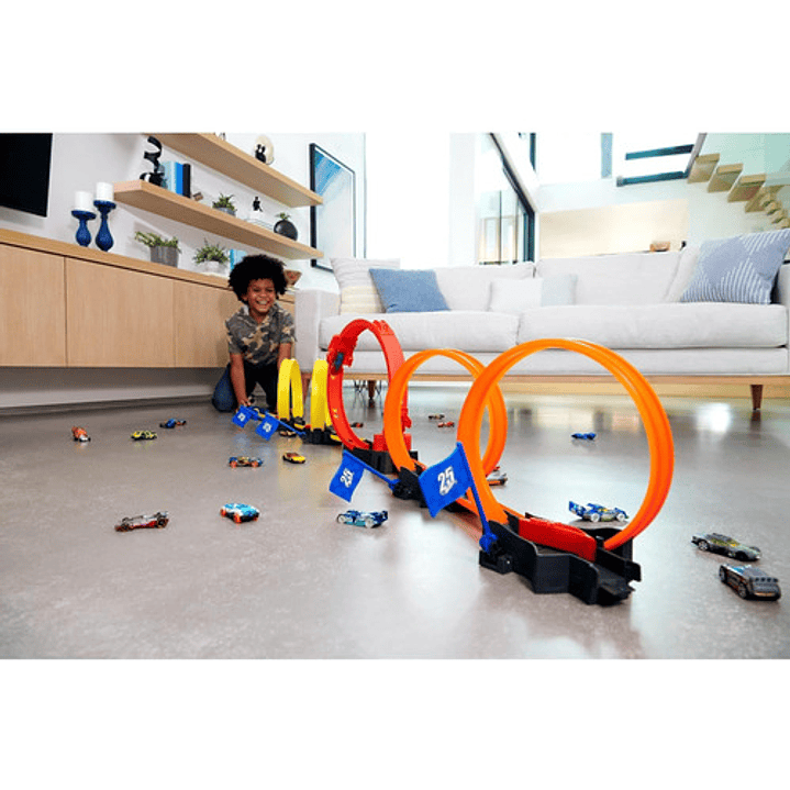 HOT WHEELS ACTION PISTA COMPETENCIA MULTILOOP CARRERA MULTILOOP RACE OFF 7