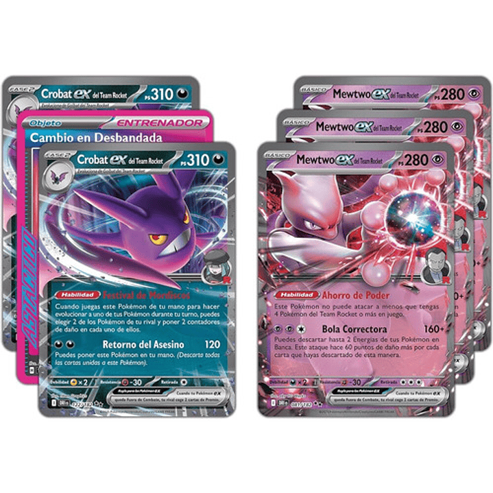 POKEMON TCG TEAM ROCKET'S MEWTWO EX LEAGUE BATTLE DECK ESPAÑOL 4