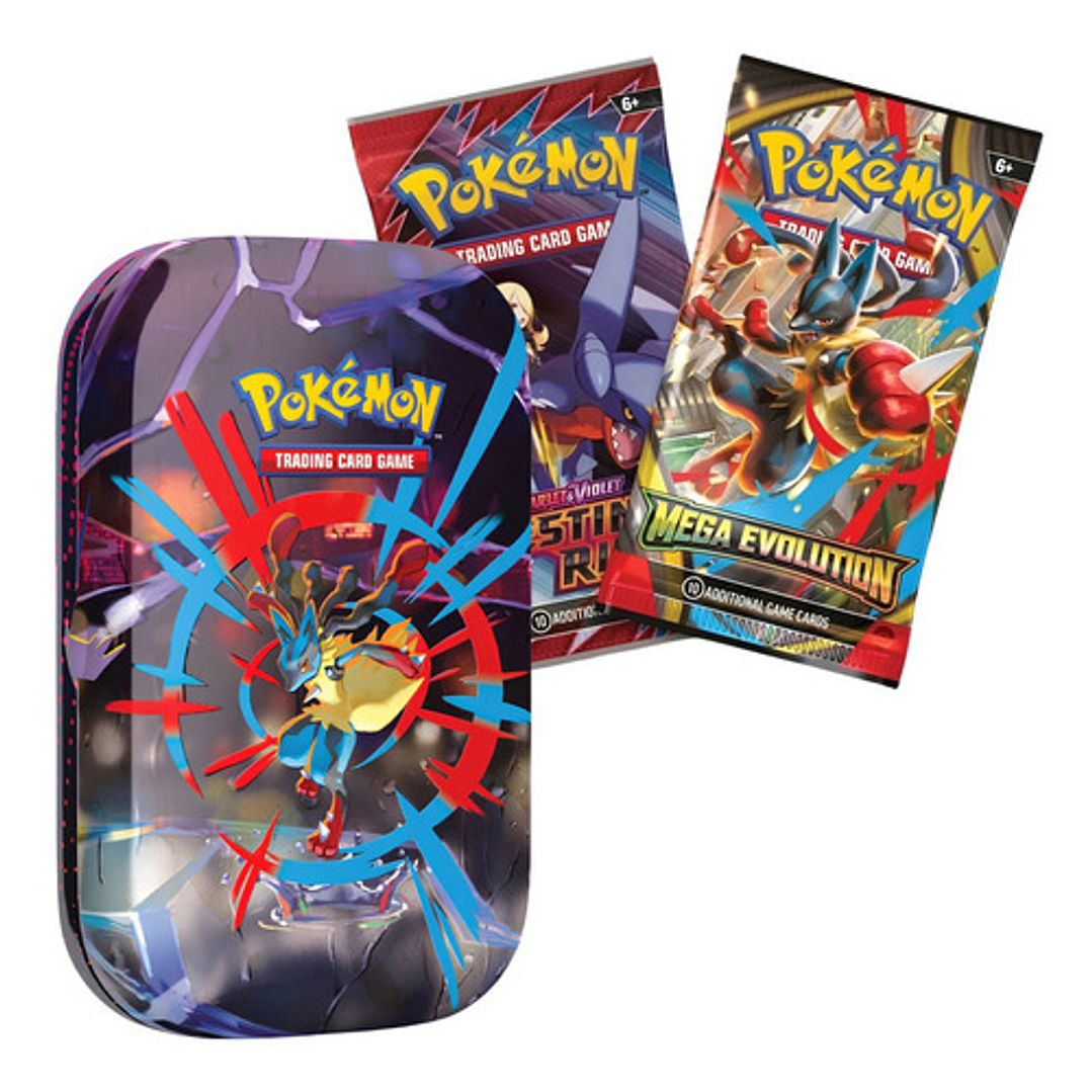 POKEMON TCG MEGA EVOLUTION MEGA HEROES MINI TIN LATA ESPAÑOL 12