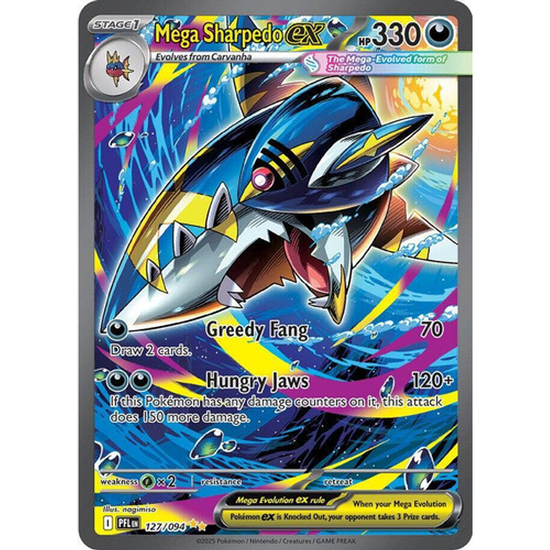 MEGA SHARPEDO EX PFL 127/094 PHANTASMAL FLAMES 1